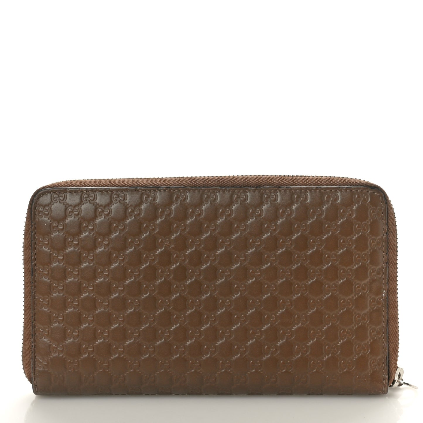 Microguccissima Large Zip Around Organizer Wallet Acero
