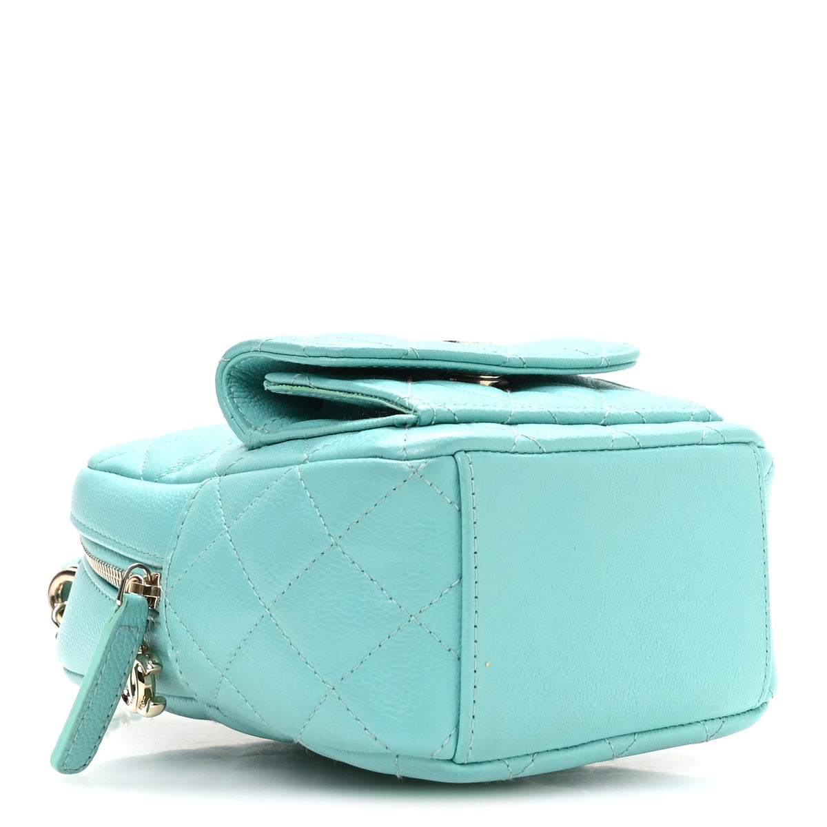 Chanel Caviar Quilted CC Mini Classic Backpack Blue 4 of 10