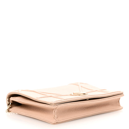 Christian Dior Grained Calfskin Diorama Wallet on Chain Pouch Nude 4 of 10