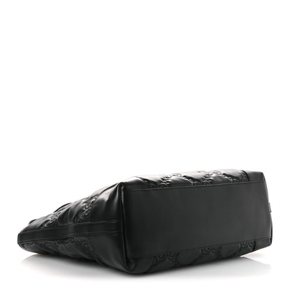 Gucci Calfskin GG Matelasse Medium Ophidia Shopping Tote Black 4 of 12