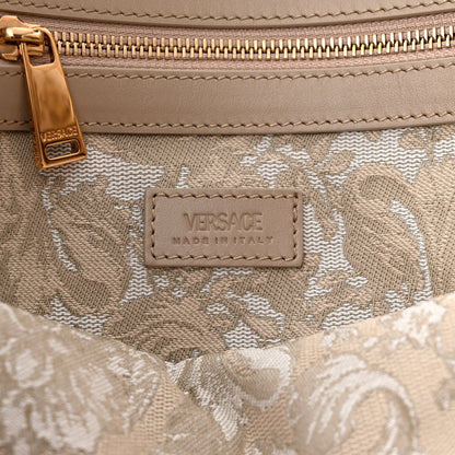 Versace Jacquard Barocco Print Large Athena Tote Beige 6 of 11