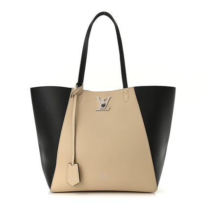 Louis Vuitton Calfskin Lockme Go Tote Black Vanilla 1 of 11