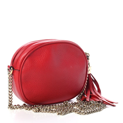 Gucci Pebbled Calfskin Mini Soho Chain Bag Tabasco Red 2 of 4