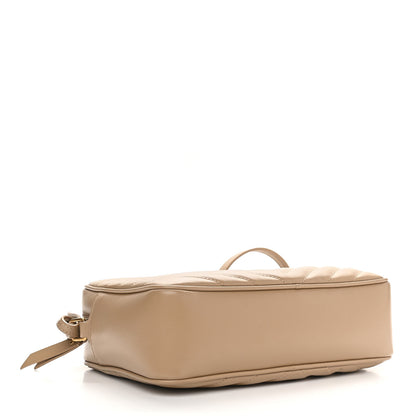 Saint Laurent Calfskin Matelasse Monogram Lou Camera Bag Dark Latte 4 of 10