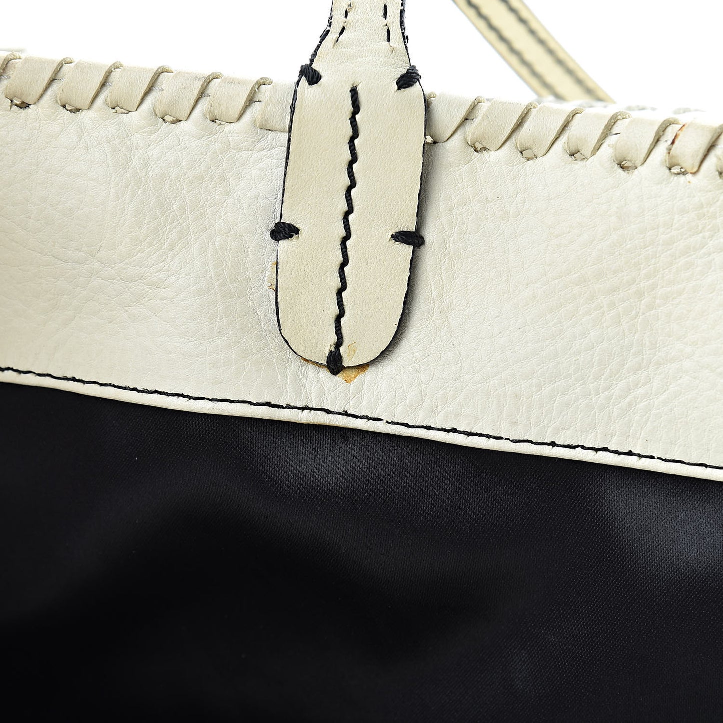 Nappa Floral Tote White