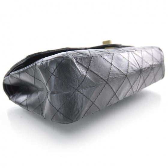 Aged Calfskin Quilted 50th Anniversary 2.55 Reissue 227 Flap Black