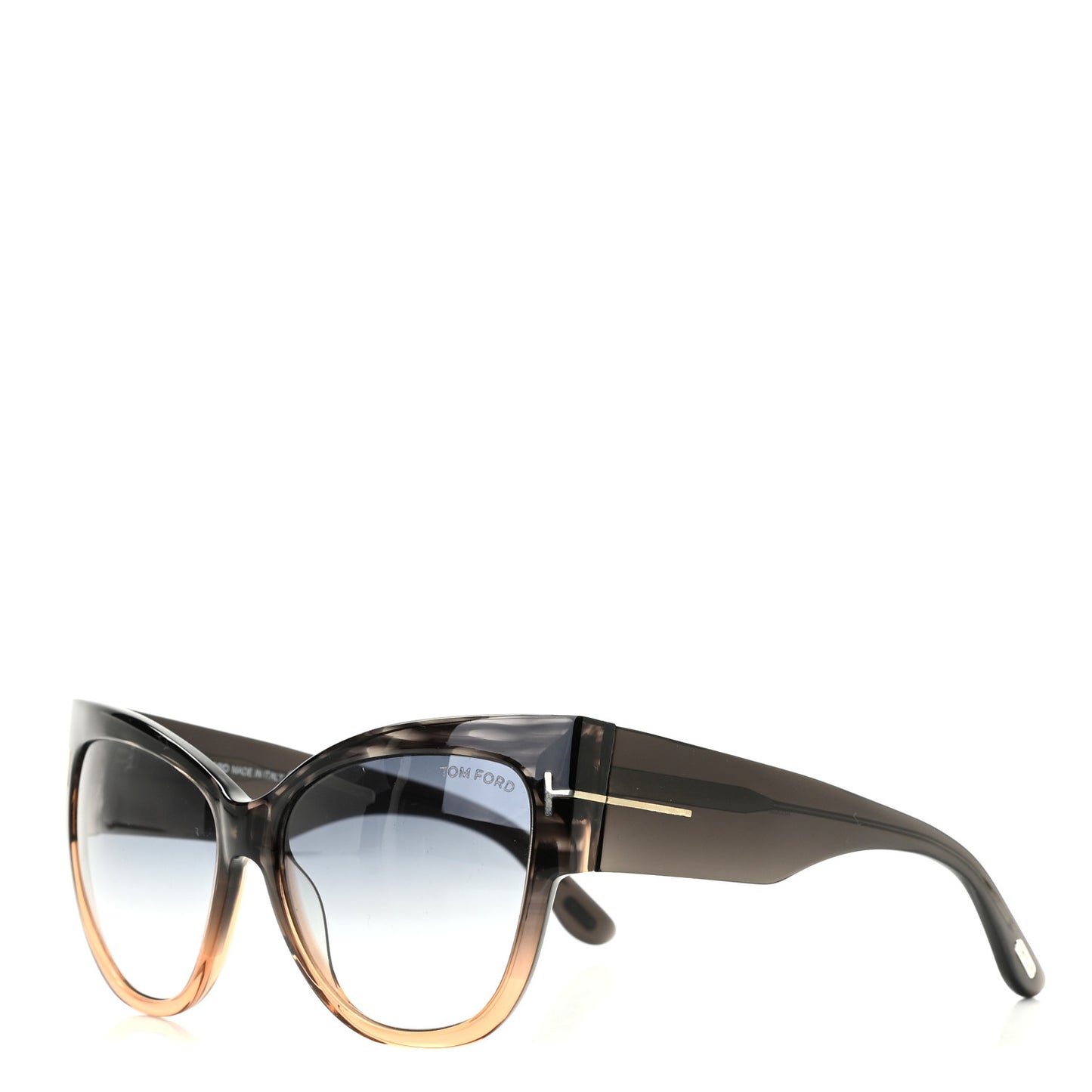 Acetate Anoushka Cat Eye Sunglasses TF371 Melange Grey Peach
