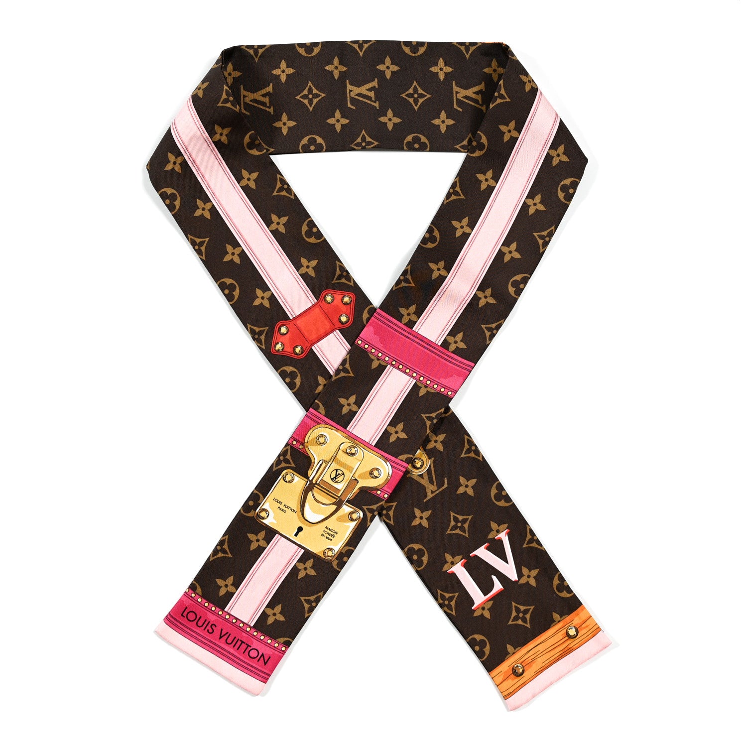 Louis Vuitton Silk Monogram Summer Trunks Bandeau Brown 1 of 3