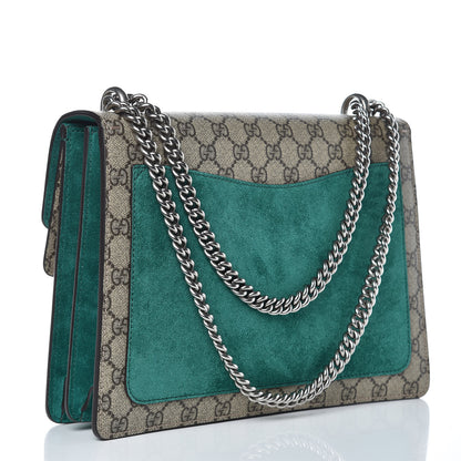 Gucci GG Supreme Monogram Embroidered Medium Dionysus Shoulder Bag Emerald 3 of 10