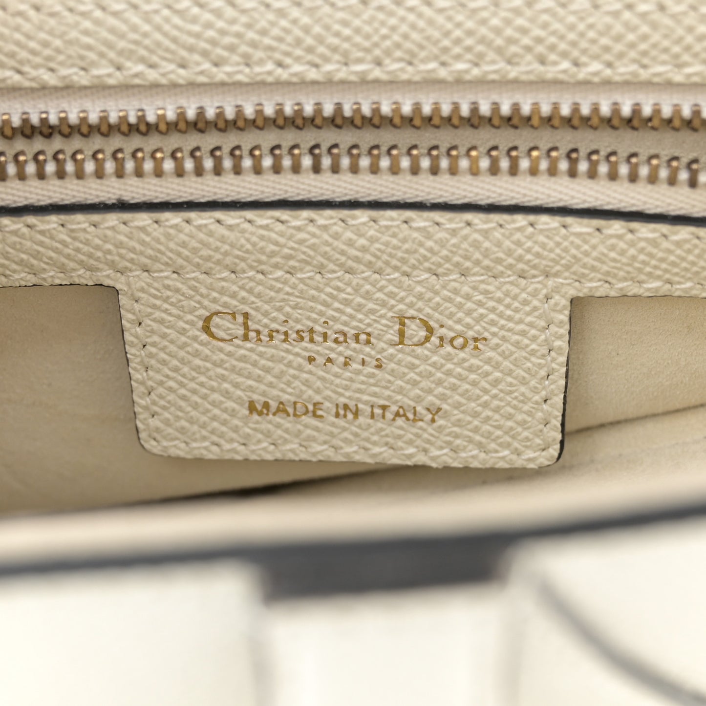 Grained Calfskin Saddle Bag White