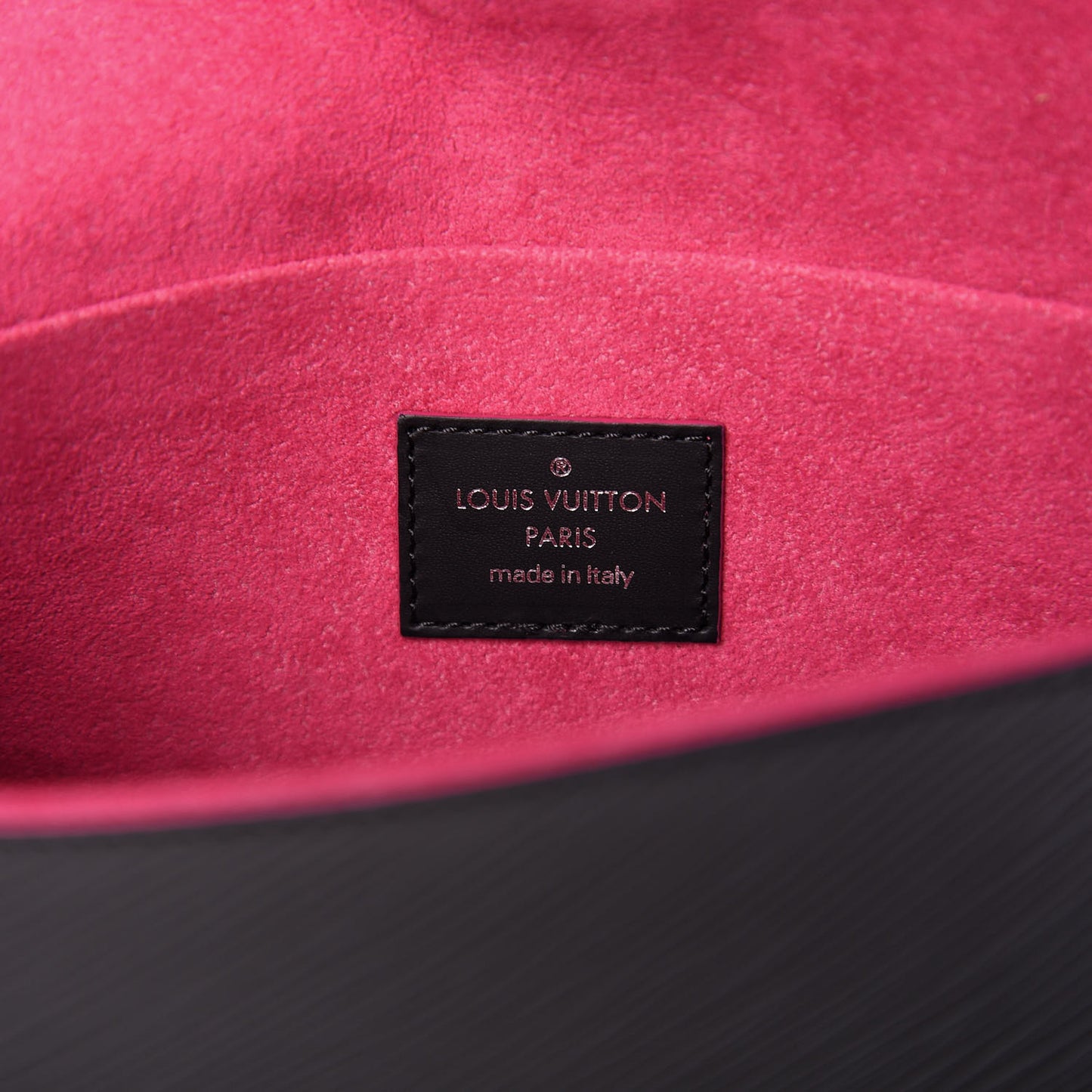 Epi Pochette Felicie Black Hot Pink