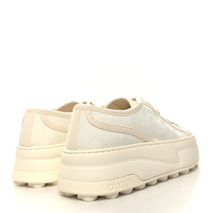 Gucci GG Monogram Womens 1977 Tennis Platform 52mm Sneakers 37 Great White Mystic White 4 of 7