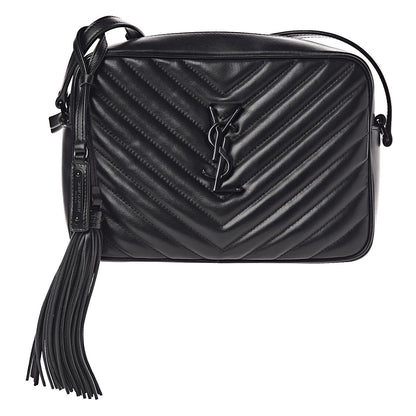 Saint Laurent Calfskin Matelasse Monogram Lou Camera Bag Black 1 of 9