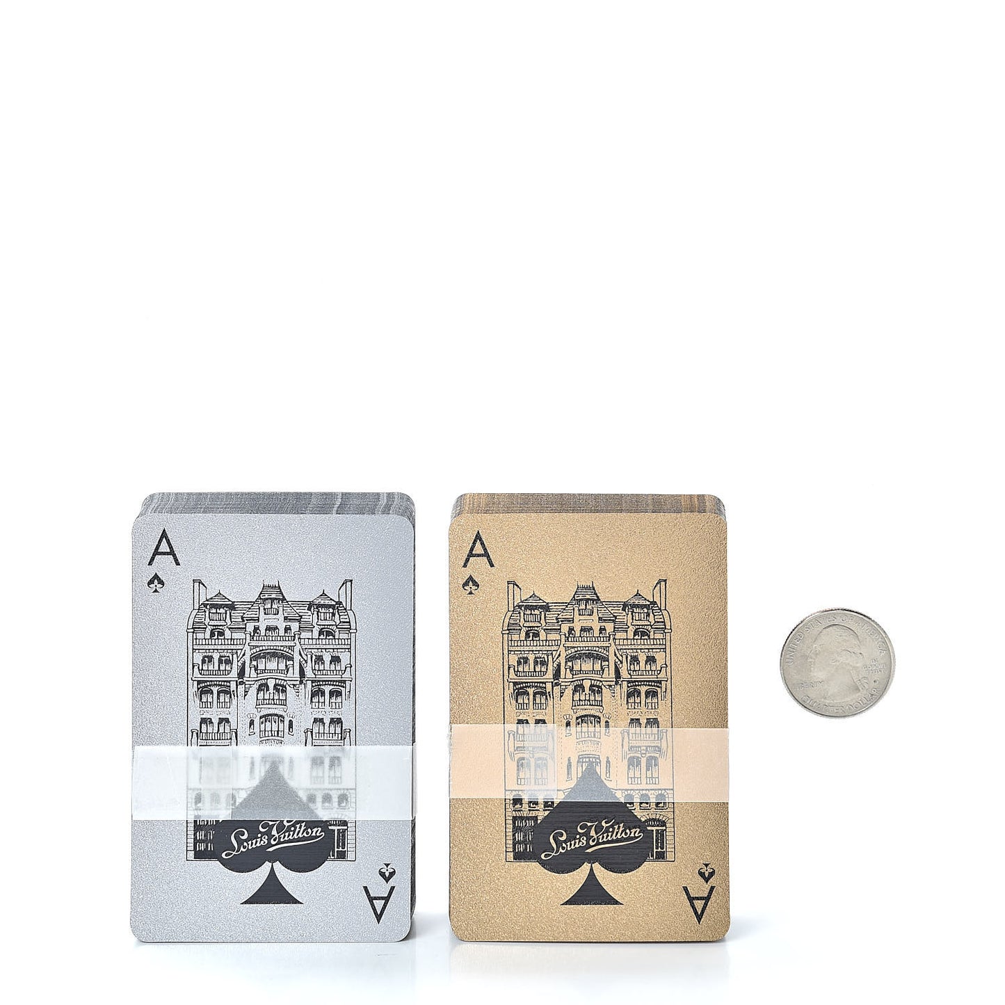 Damier Metallic Playing Cards Set of 2