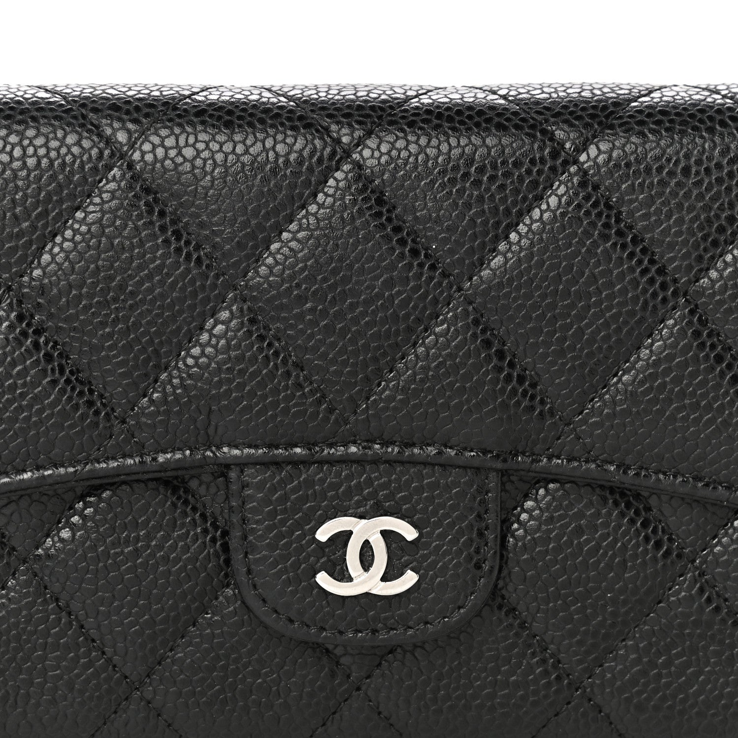 Chanel Caviar Quilted Long Flap Wallet Black 10 of 19