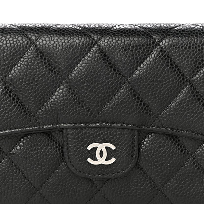 Chanel Caviar Quilted Long Flap Wallet Black 10 of 19