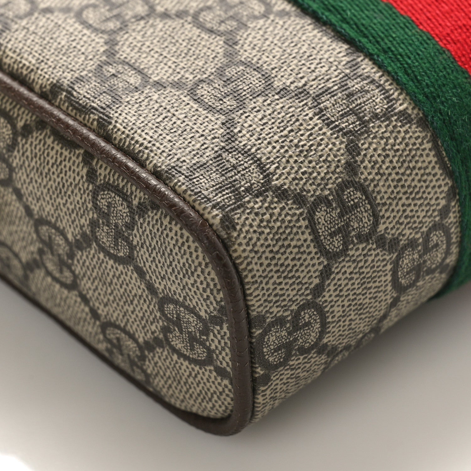 Gucci GG Supreme Monogram Web Mini Ophidia Messenger Brown 8 of 9