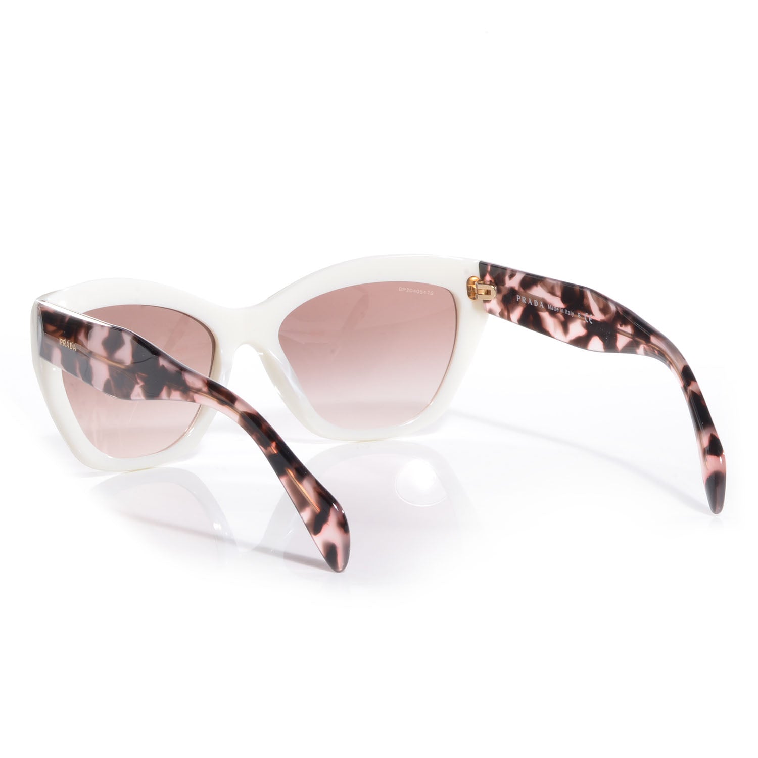 Prada Poeme Sunglasses SPR 02Q Ivory Brown Havana 2 of 6