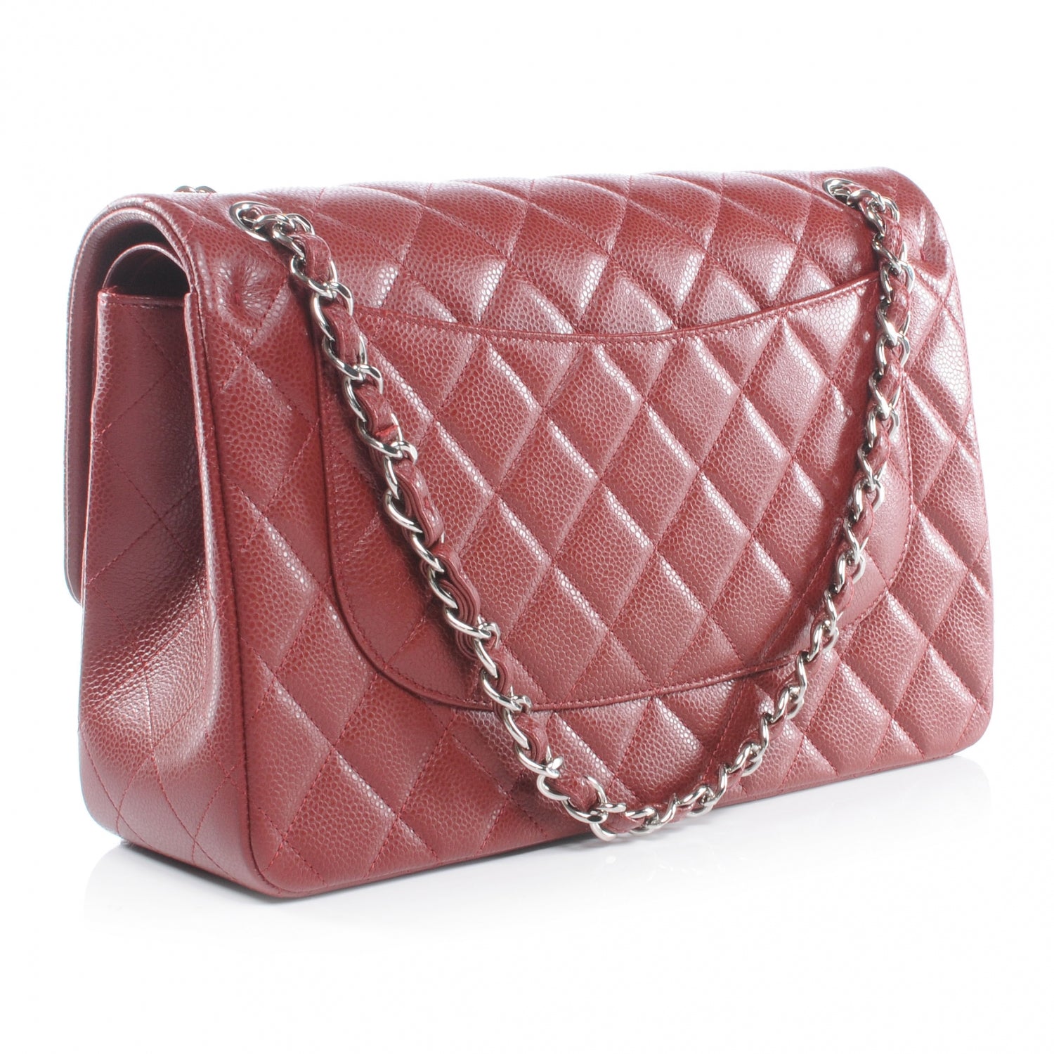 Chanel Caviar Jumbo Double Flap Red 3 of 8