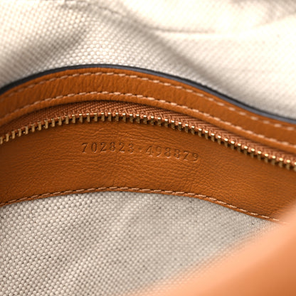 Gucci Aria Calfskin Web Large Attache Shoulder Bag Dark Orange 7 of 11