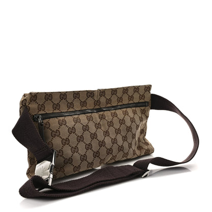Gucci GG Monogram Double Pocket Belt Bag Dark Brown 4 of 9
