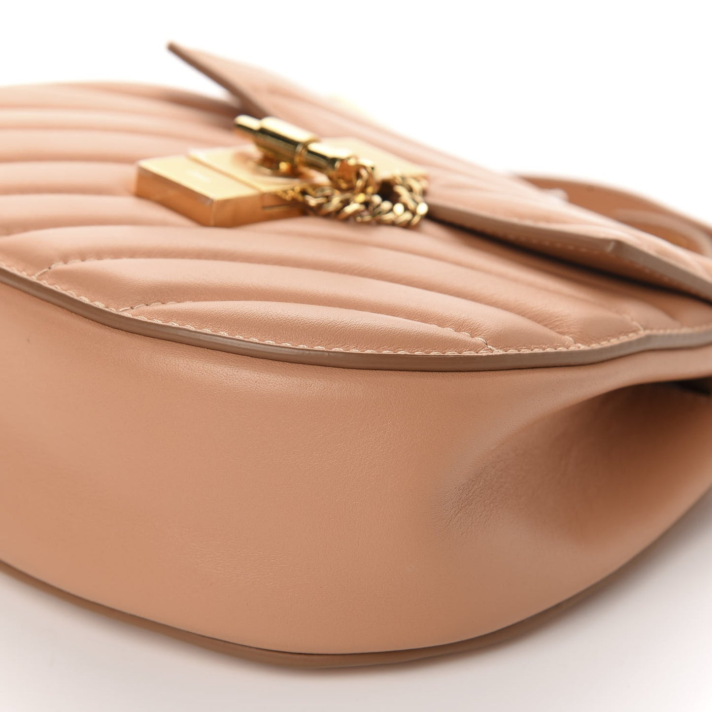 Calfskin Quilted Mini Drew Bijou Shoulder Bag Blushy Pink