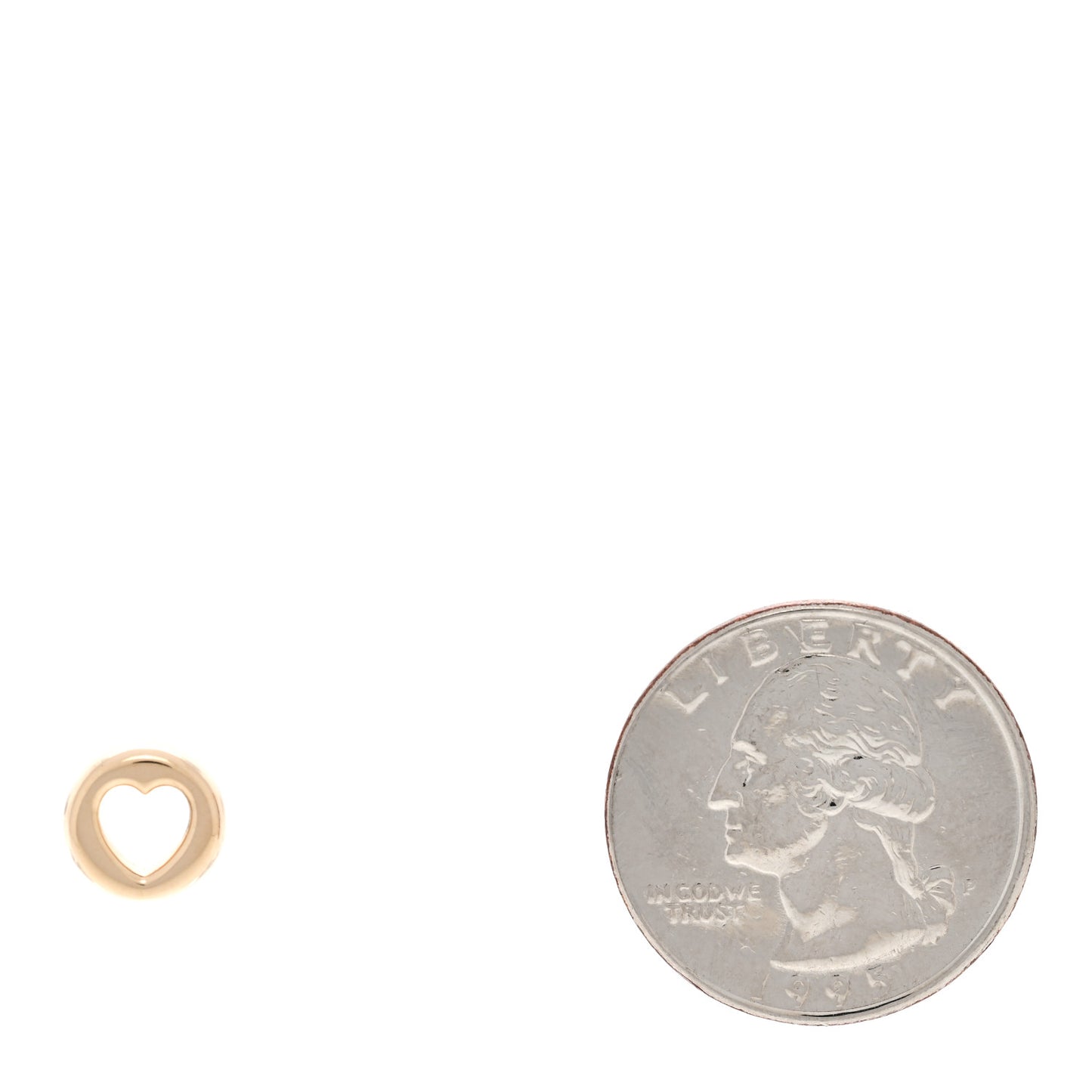 18K Yellow Gold Love Chubby Heart Beat Pendant