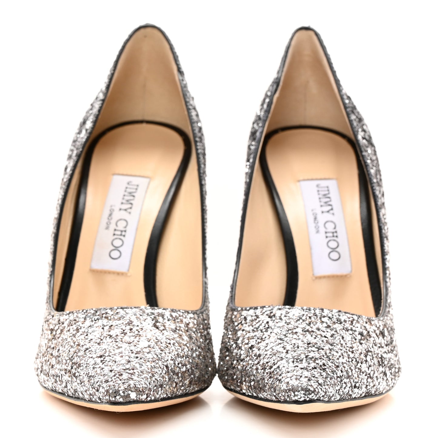 Coarse Glitter Degrade Pointy Toe Romy 100 Pumps 38 Light 38 Mocha Black