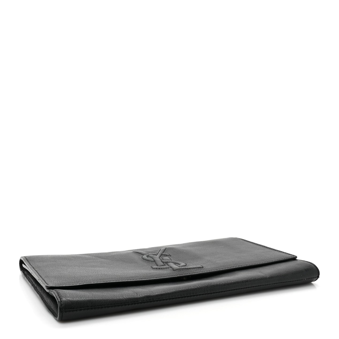 Calfskin Monogram Large Belle De Jour Clutch Black