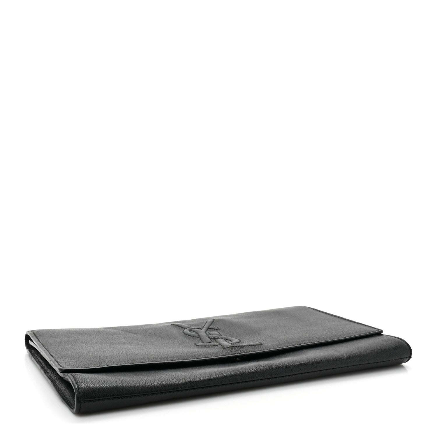 Saint Laurent Calfskin Monogram Large Belle De Jour Clutch Black 4 of 14