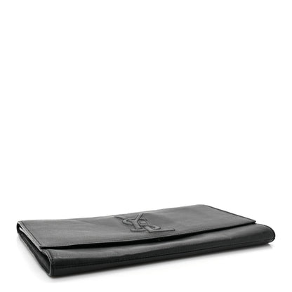Saint Laurent Calfskin Monogram Large Belle De Jour Clutch Black 4 of 14