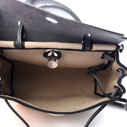 Hermes Military Toile Vache Hunter Herbag Zip Retourne 31 PM Ficelle Black 6 of 10