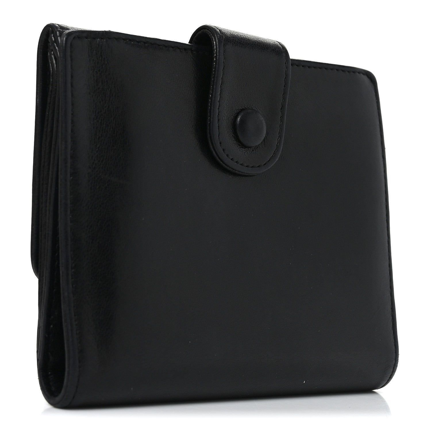 Chanel Lambskin Timeless CC Compact French Wallet Black 4 of 9