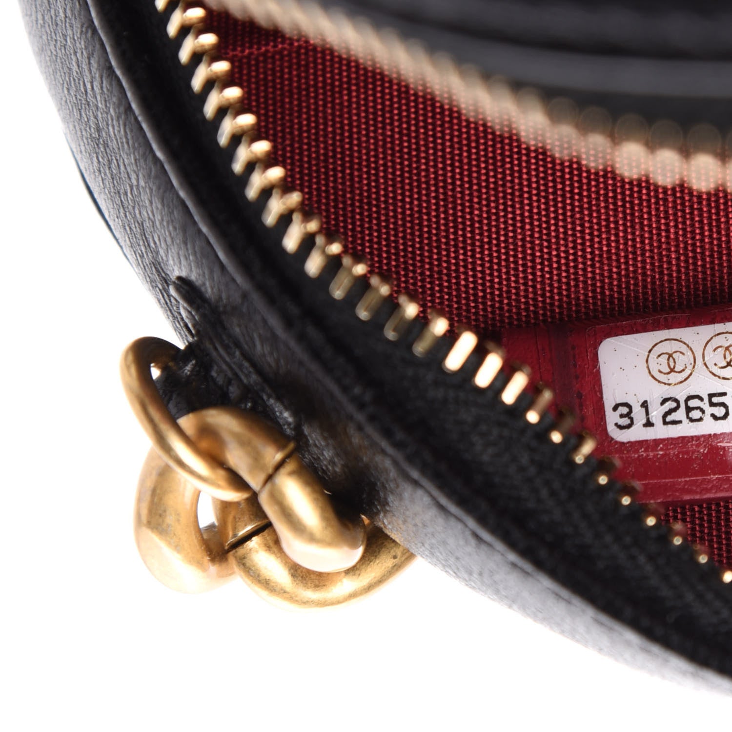 Chanel Lambskin Quilted 19 Round Clutch With Chain Black 9 of 10