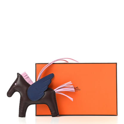 Hermes Milo Lambskin Grigri Rodeo Pegase Horse Bag Charm MM Rouge Sellier Mauve Sylvestre Bleu Saphir 5 of 5