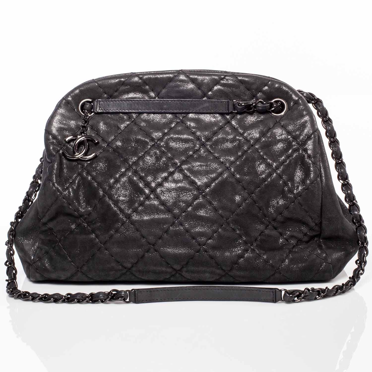 Chanel Iridescent Calfskin Large Just Mademoiselle Black 1 of 9