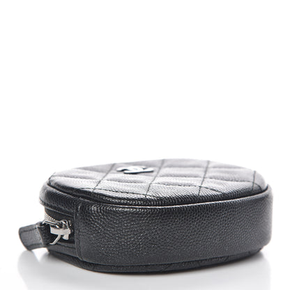 Chanel Iridescent Caviar Quilted Zip Around Classic Coin Purse Black 4 of 8