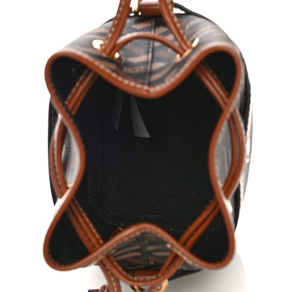 Versace Coated Canvas La Greca Mini Bucket Bag Black Caramel 5 of 11