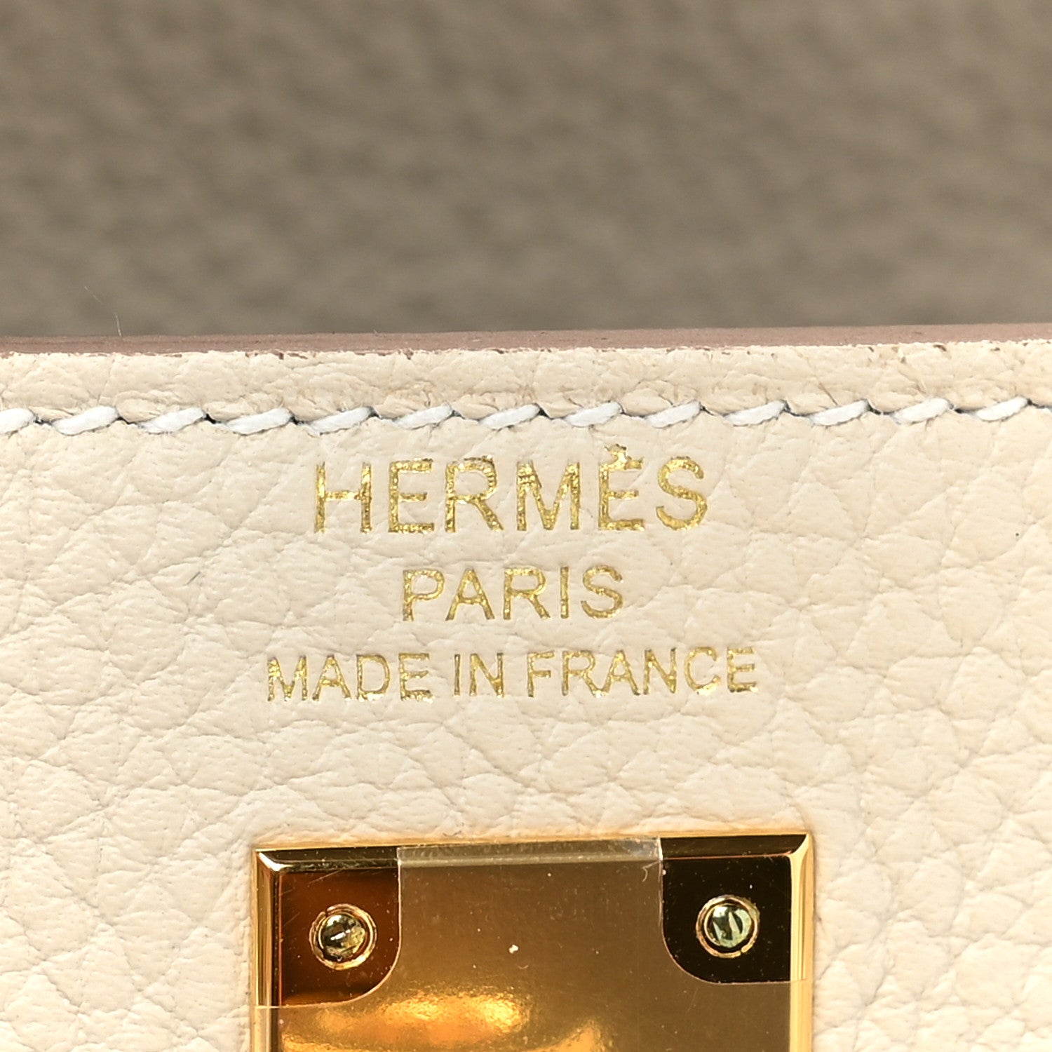 Hermes Togo Kelly Retourne 25 Craie 6 of 8