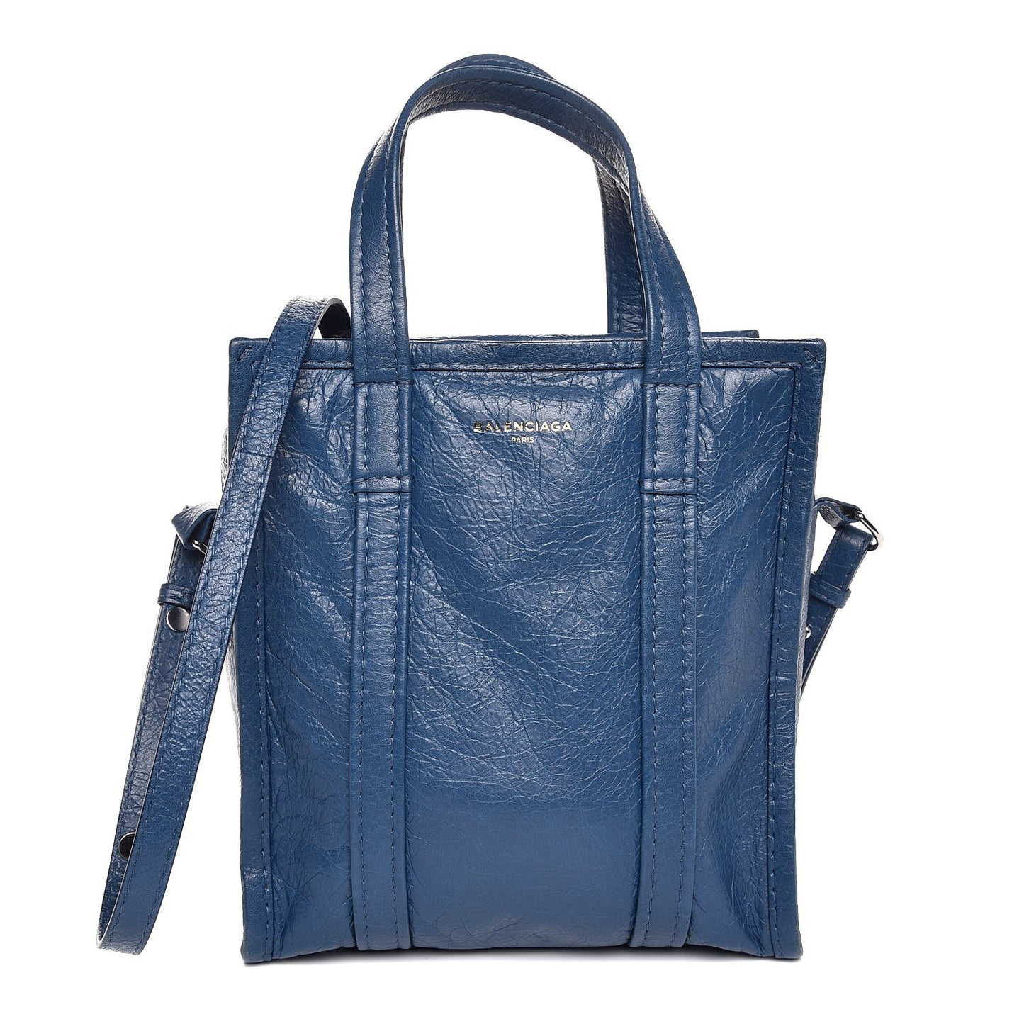 Agneau XS Bazar Shopper Tote Bleu Profond