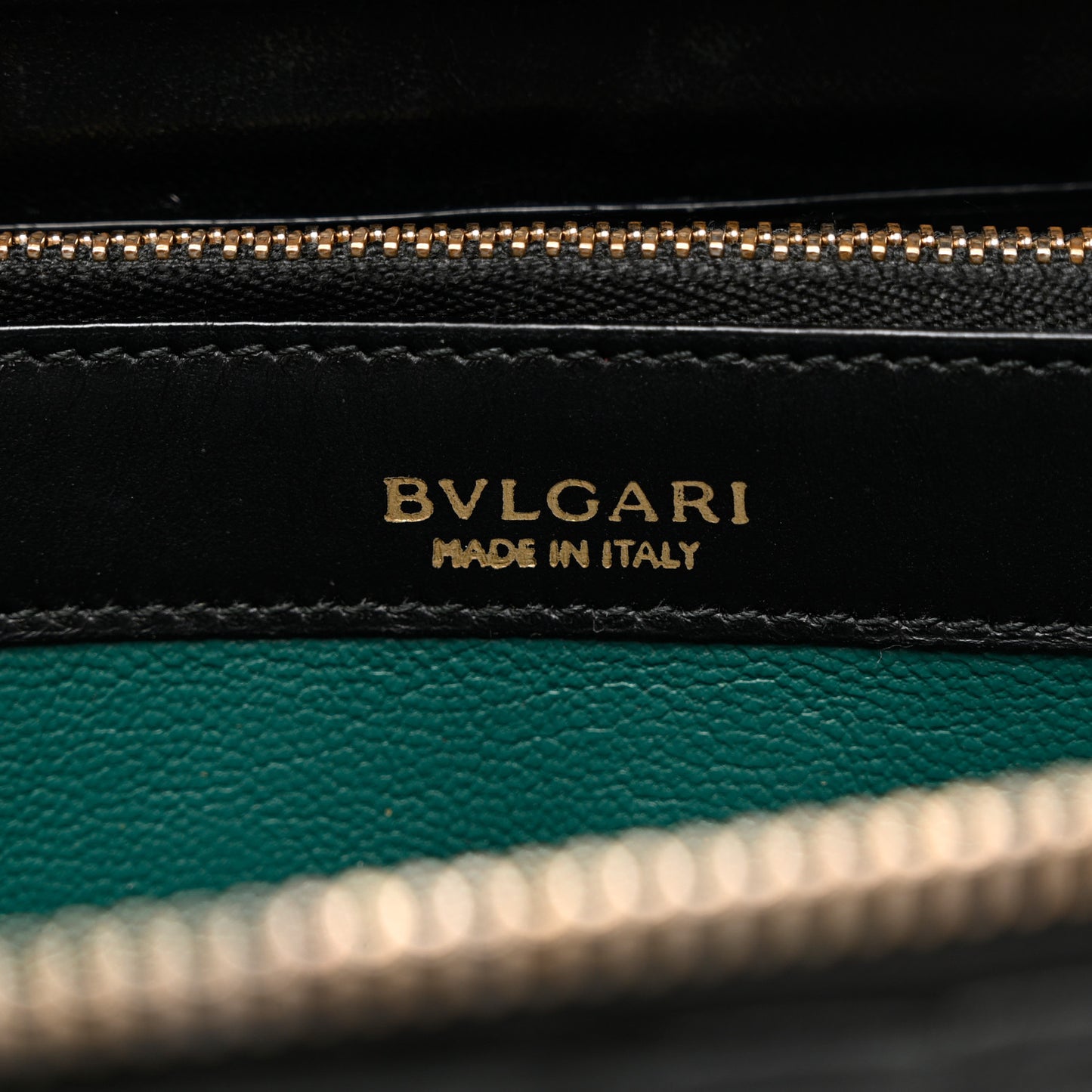 Calfskin Quilted Serpenti Zip Around Wallet Black