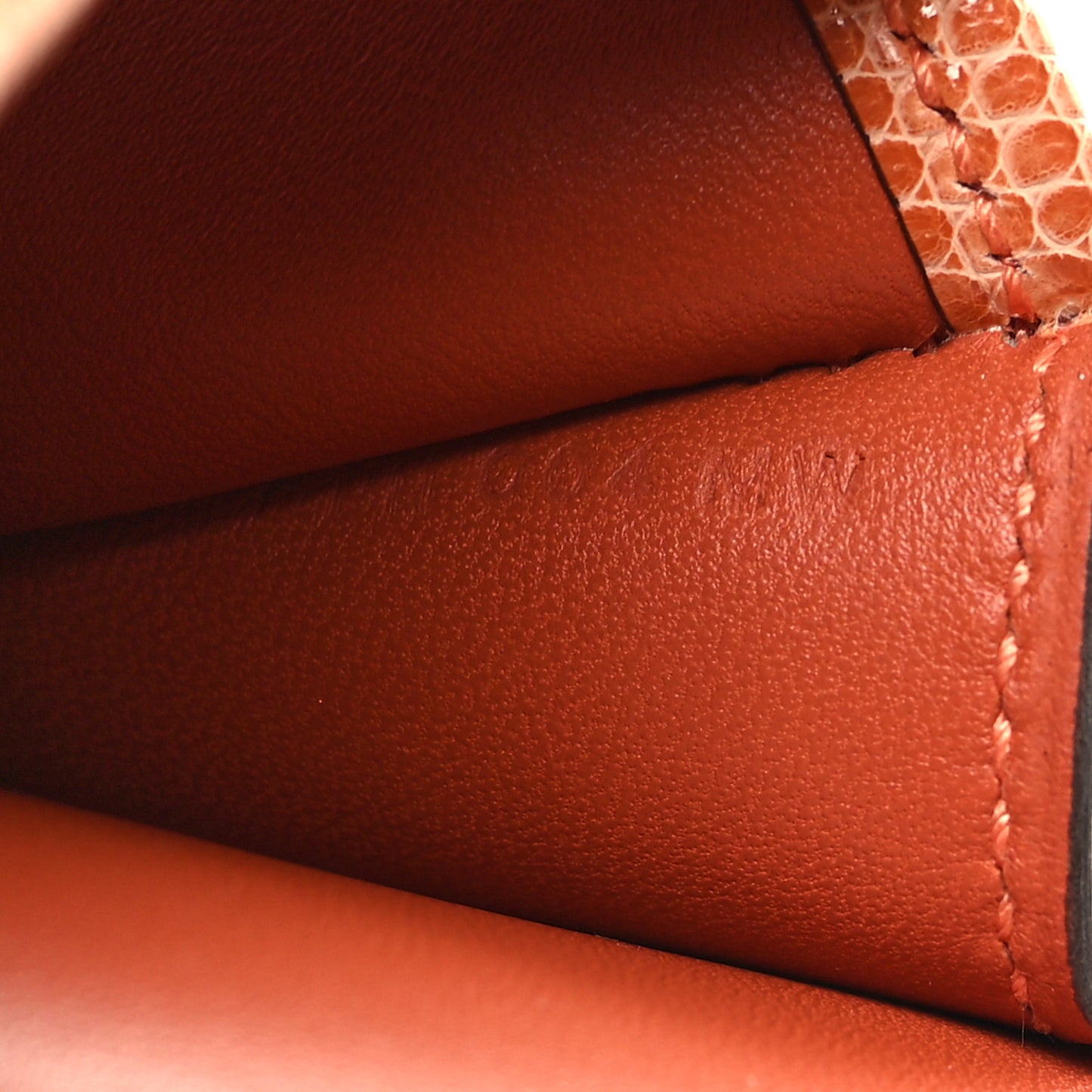 Lizard Mini Jige Elan Clutch Orange