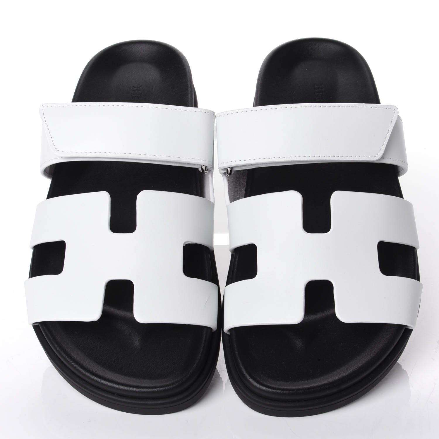 Hermes Calfskin Womens Chypre Sandals 38.5 White 5 of 11