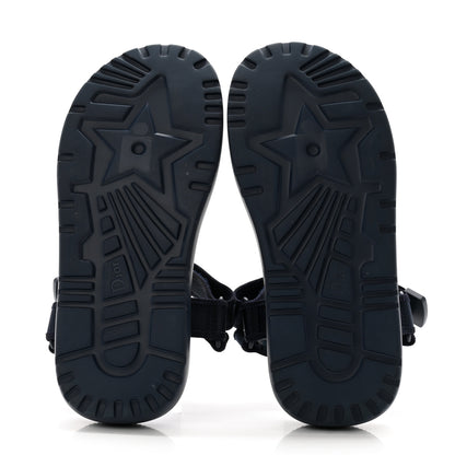 Christian Dior Technical Canvas Ribbon D-Wave 25mm Sandals 37.5 Indigo 5 of 9