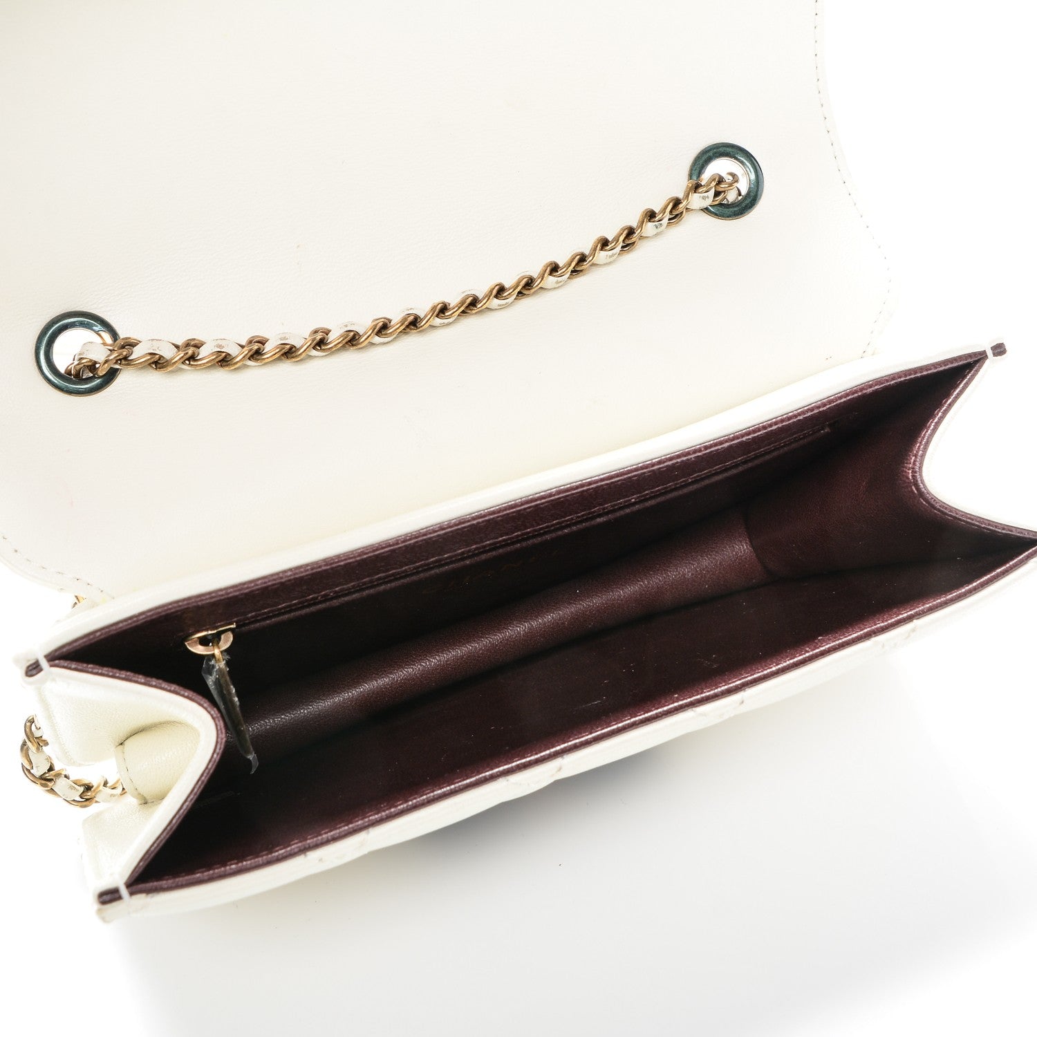 Chanel Sheepskin Quilted Mini Beauty Lock Flap White 5 of 9
