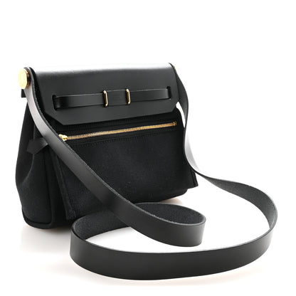 Hermes Military Toile Vache Hunter Herbag Zip Retourne 20 Black 5 of 20