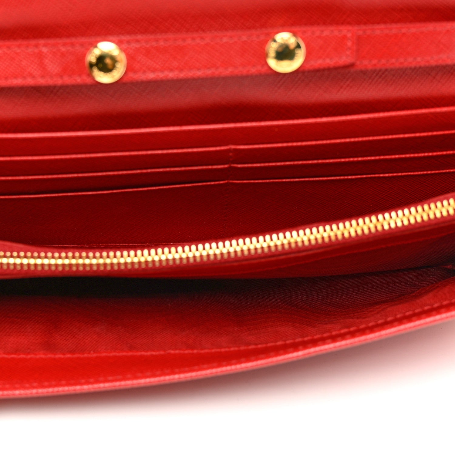 Prada Saffiano Wallet on Chain Fuoco 5 of 7