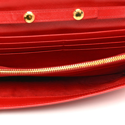 Prada Saffiano Wallet on Chain Fuoco 5 of 7