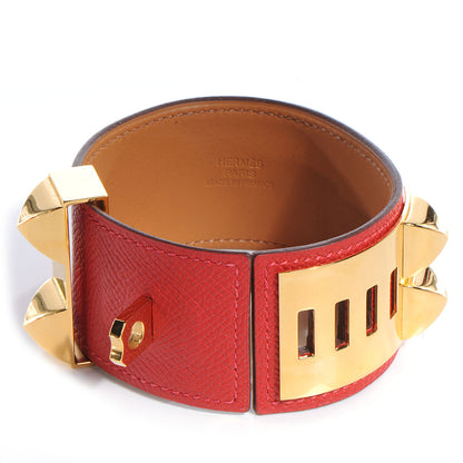 Hermes Epsom Collier de Chien CDC Bracelet S Rouge Casaque 3 of 7