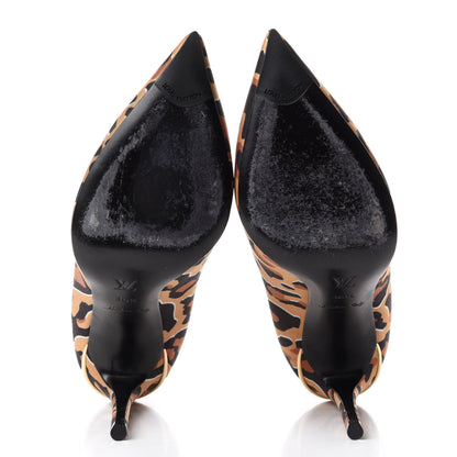 Louis Vuitton Silk Leopard Print Eyeline Pumps 36.5 6 of 11